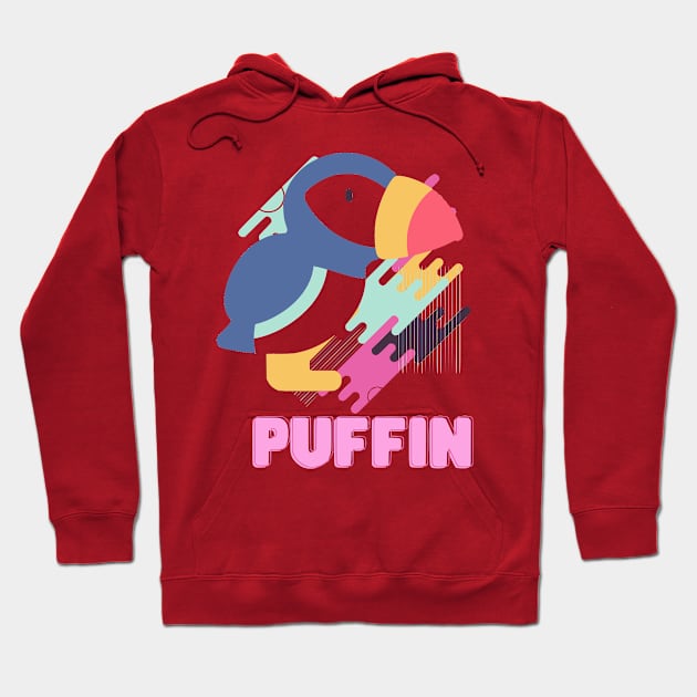 Puffin Geometric Hoodie by ODIN DESIGNS